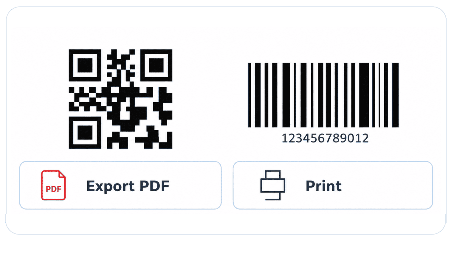 Tooltip, codice QR, codice a barre e controlli per PDF e stampa