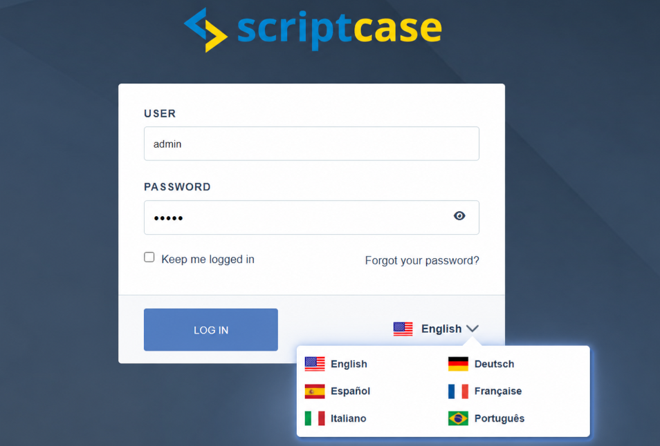 Interfaz de desarrollo disponible en 6 idiomas